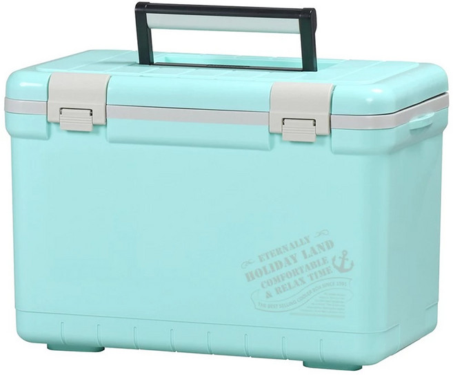 SHINWA 伸和 Holiday保冷冰箱 一體成型設計 隔層厚實耐用 柔軟提手 日製工藝 保鮮, 蒂芬妮綠, 22L