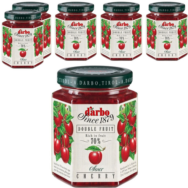 다보 사우어체리잼, 200g, 6개