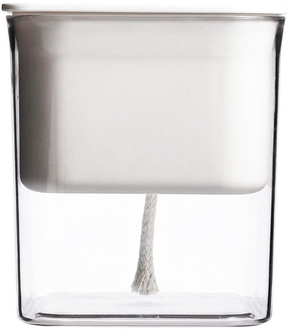 葉子小舖 自動吸水透視水土培花盆 白色, 1個