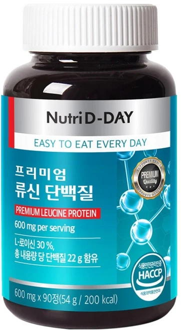 뉴트리디데이 프리미엄 류신 단백질, 90정, 1개 - 쿠팡