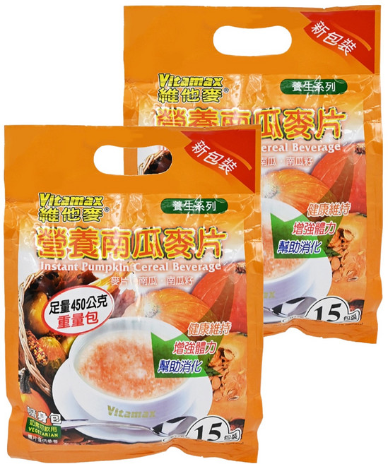 Vitamax 維他麥 營養南瓜麥片 15包, 450g, 2袋