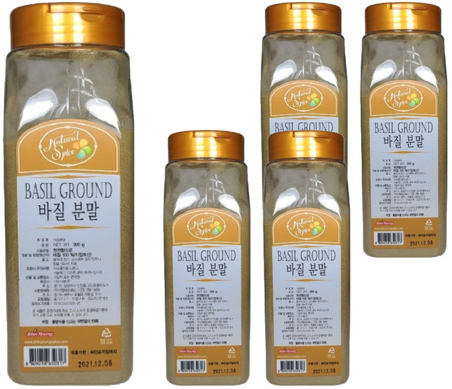 내츄럴스파이스 바질분말, 300g, 5개
