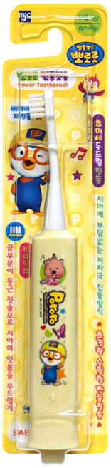 뽀로로 베이비 전동칫솔, 옐로우, 1개