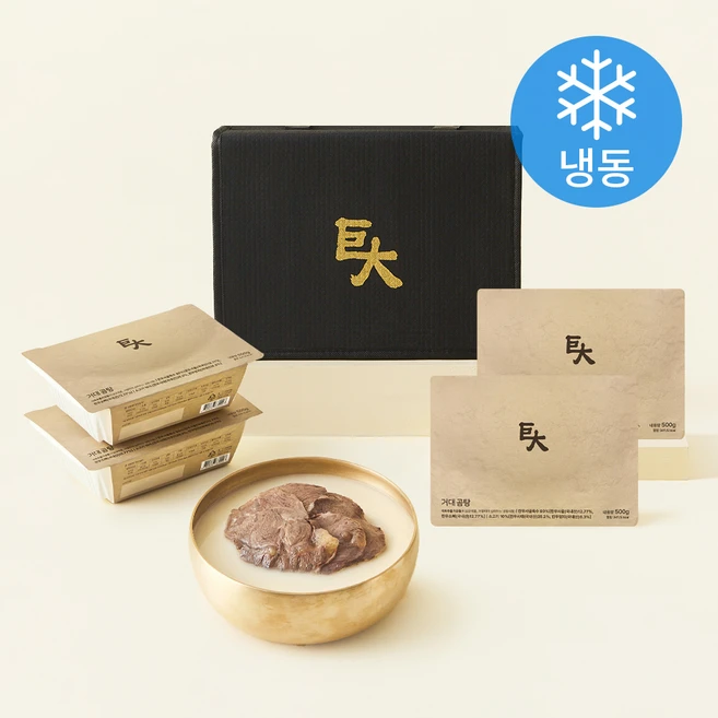 거대곰탕 500g x 4개입 + 보냉가방 세트 (냉동), 1세트 - 쿠팡