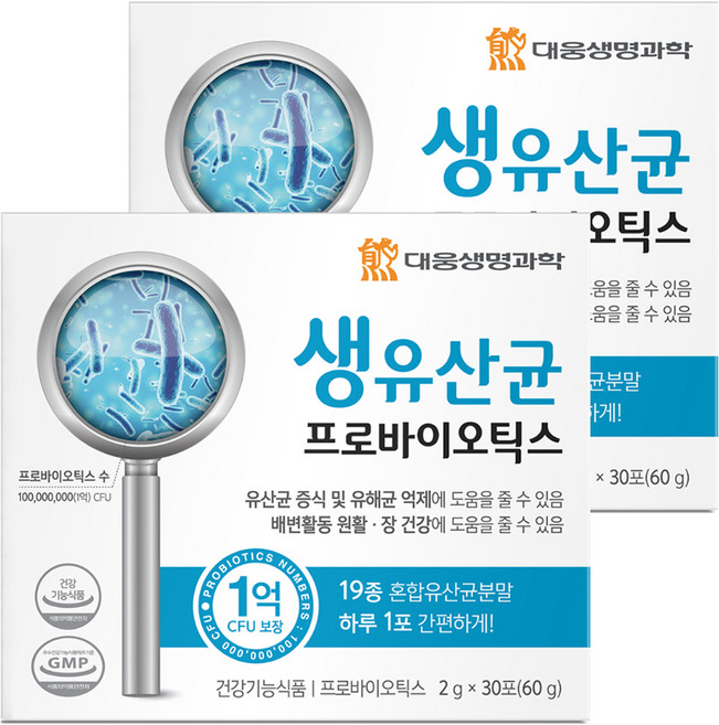 대웅생명과학 생유산균 프로바이오틱스 30p, 60g, 2개