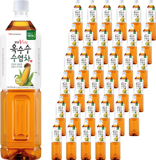 광동제약 V라인 옥수수 수염차, 1.5L, 36개