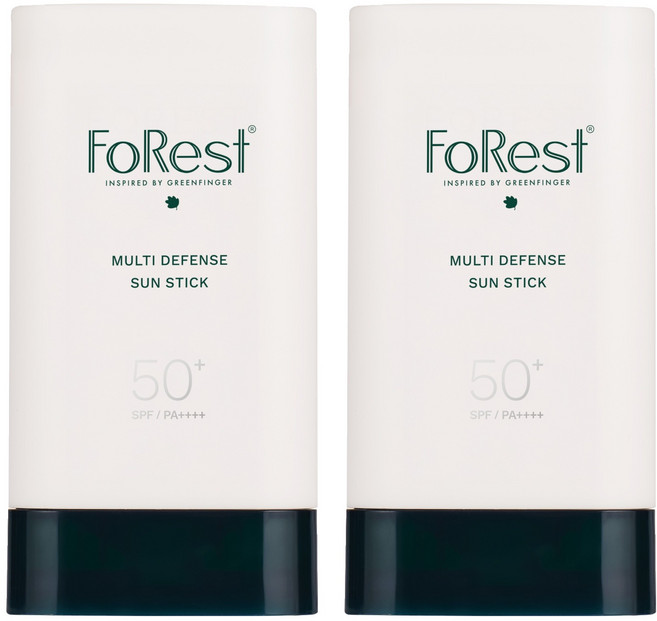 그린핑거 포레스트 멀티 디펜스 선스틱 SPF50+ PA++++, 19g, 2개
