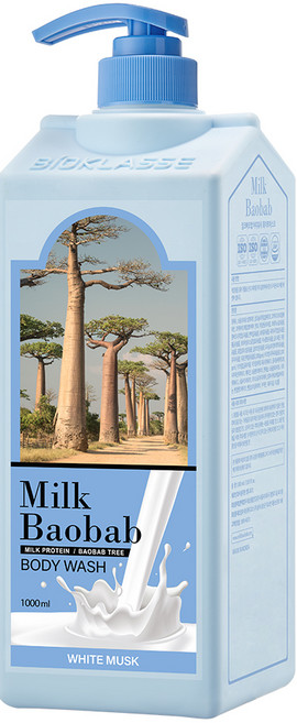 밀크바오밥 대용량 바디워시 화이트머스크향, 1L, 1개