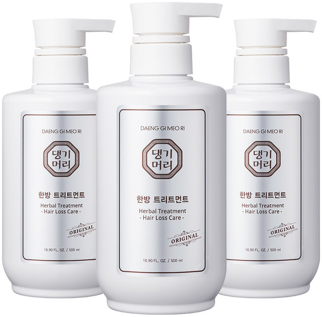 댕기머리 오리지널 한방 탈모 트리트먼트, 500ml, 3개
