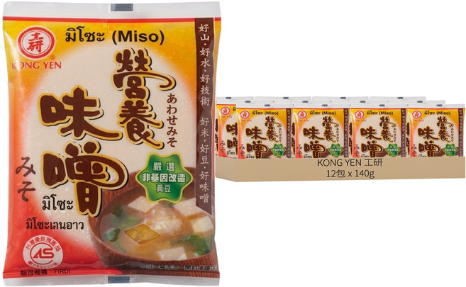 KONG YEN 工研 營養味噌, 140g, 12包