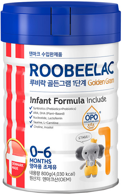 루비락 골든그램 분유 1단계, 800g, 1개