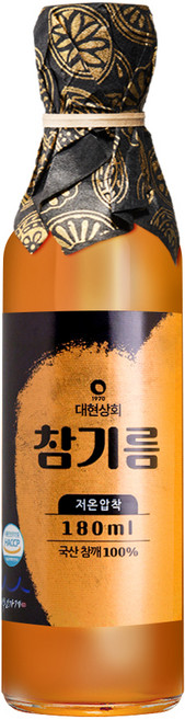 대현상회 저온압착 국산 참기름, 1개, 180ml