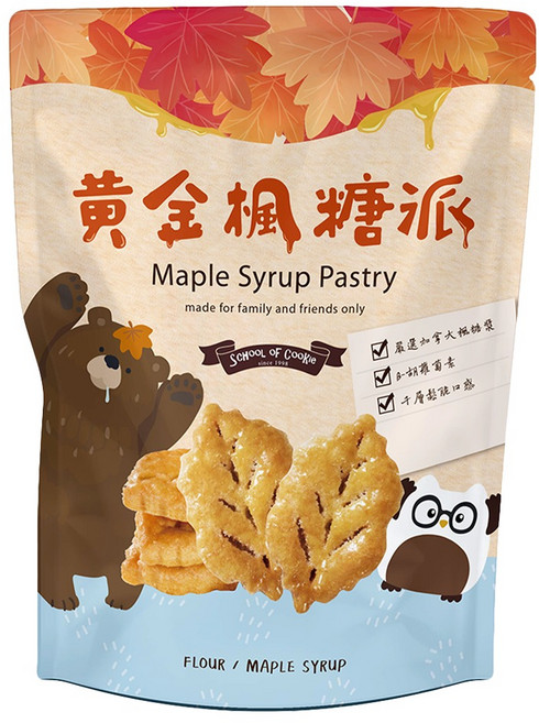 School of Cookie 台灣優格餅乾學院 黃金楓糖派, 230g, 1包