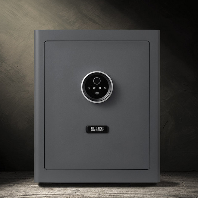 엘르시 지문인식 터치식 가정용 사무 소형 금고 ELS-400M, 그레이