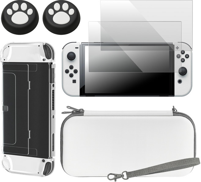 스페이스쉴드 닌텐도 스위치 OLED 호환 액세서리 에센셜 5종 세트, 혼합색상, 1세트