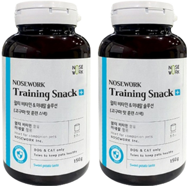 노즈워크 강아지 간식 트레이닝 스낵, 고구마맛, 150g, 2개