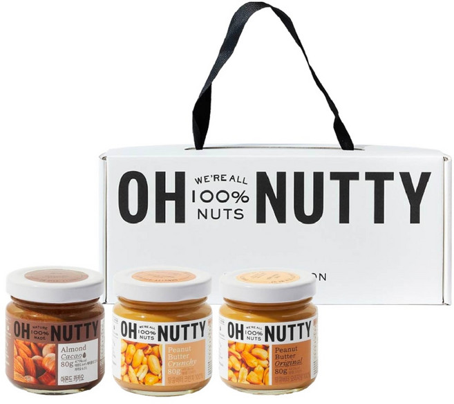 오넛티 땅콩버터 80g 3종 미니 기프트 세트, 1세트