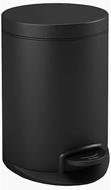AOTTO 創意傢俱 踩踏式靜音不銹鋼垃圾桶 SD-012BK 12L, 黑色