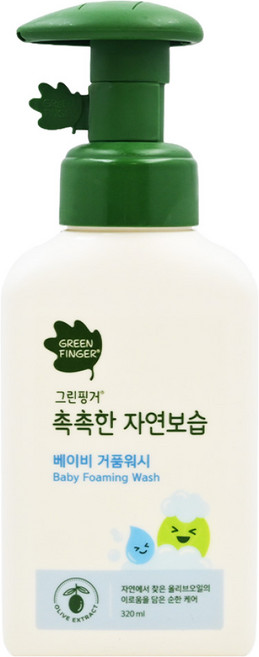 GREEN FINGER 綠手指 嬰幼兒沐浴泡泡慕斯, 320ml, 1瓶