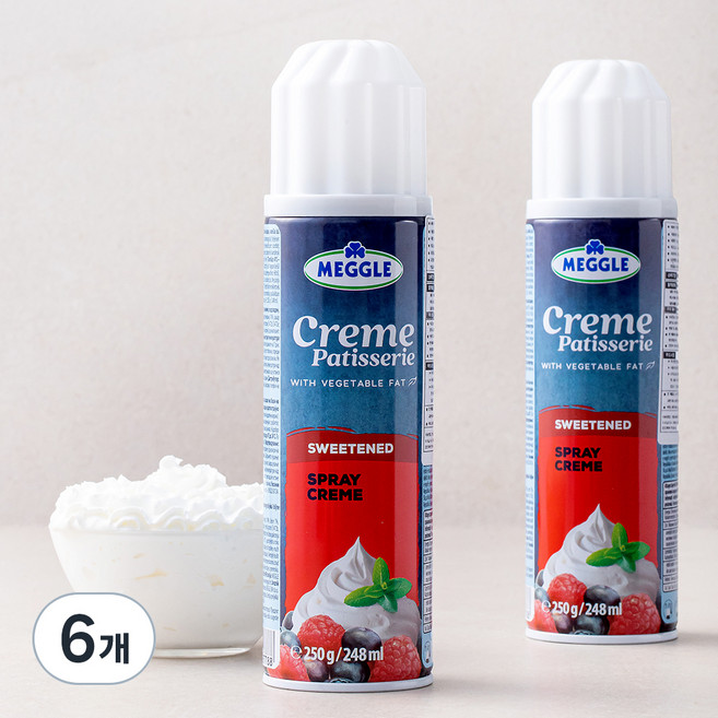 메글레 식물성 스프레이 휘핑, 250g, 6개