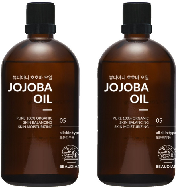 뷰디아니 오가닉 호호바 오일, 100ml, 2개