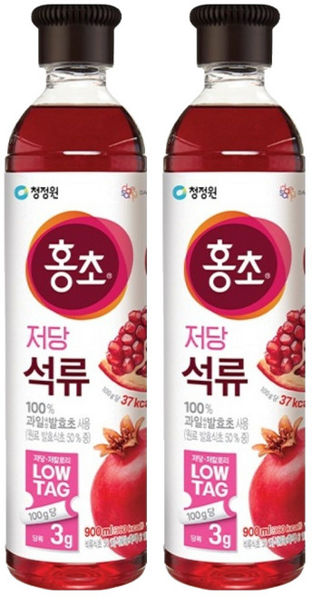 홍초 저당 석류, 900ml, 2개