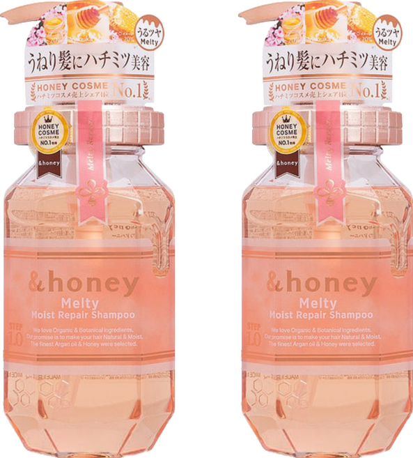 &honey melty 蜂蜜亮澤柔順護理洗髮精 1.0, 440ml, 2瓶