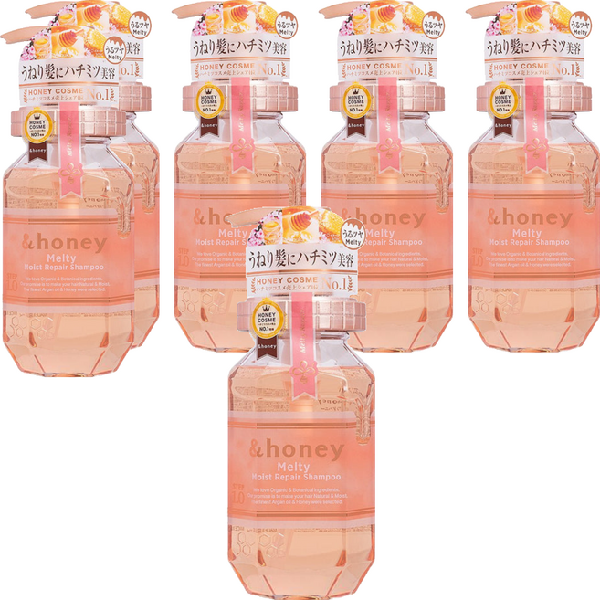 &honey melty 蜂蜜亮澤柔順護理洗髮精 1.0, 440ml, 6瓶