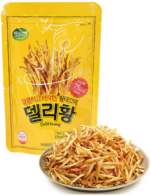 바다소리 델리황 버터맛 황태스낵, 50g, 1개