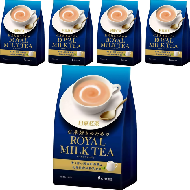 日東紅茶 皇家奶茶, 5袋, 8包, 14g