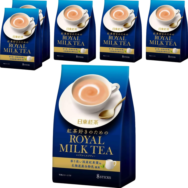 日東紅茶 皇家奶茶, 6袋, 8包, 14g