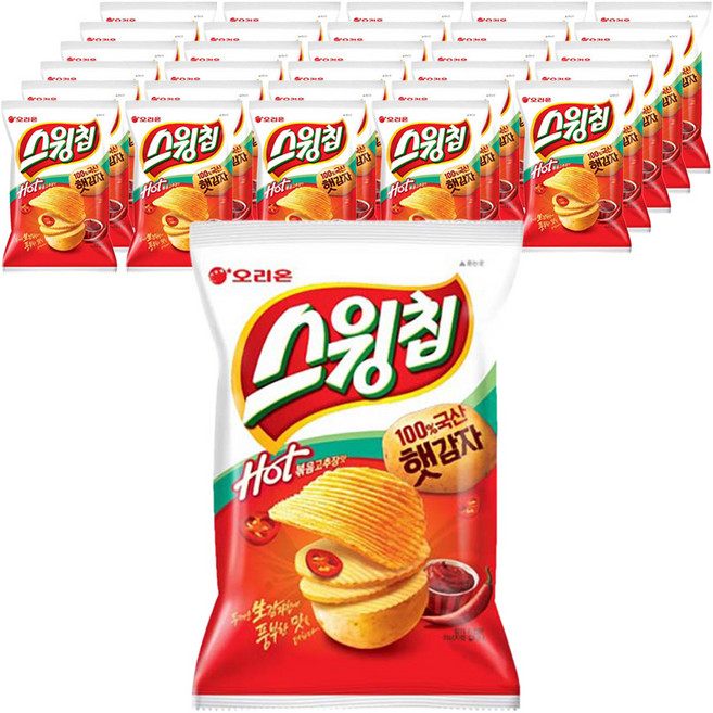 ORION 好麗友 Swing Chip 熱炒辣椒醬口味, 60g, 36個