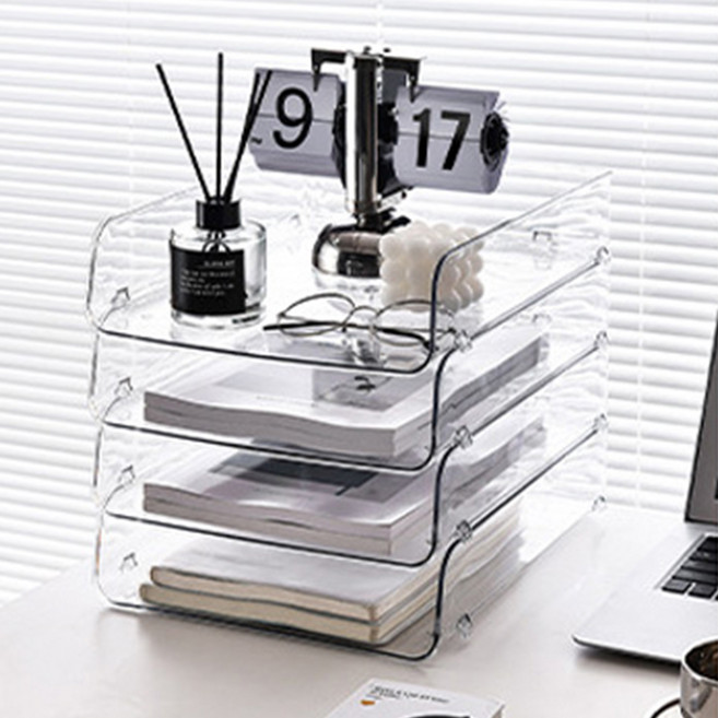 윈프라이스 서류 파일 정리함 베이직형, 투명, 2개