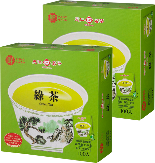 天仁茗茶 綠茶, 2g, 100包, 2盒