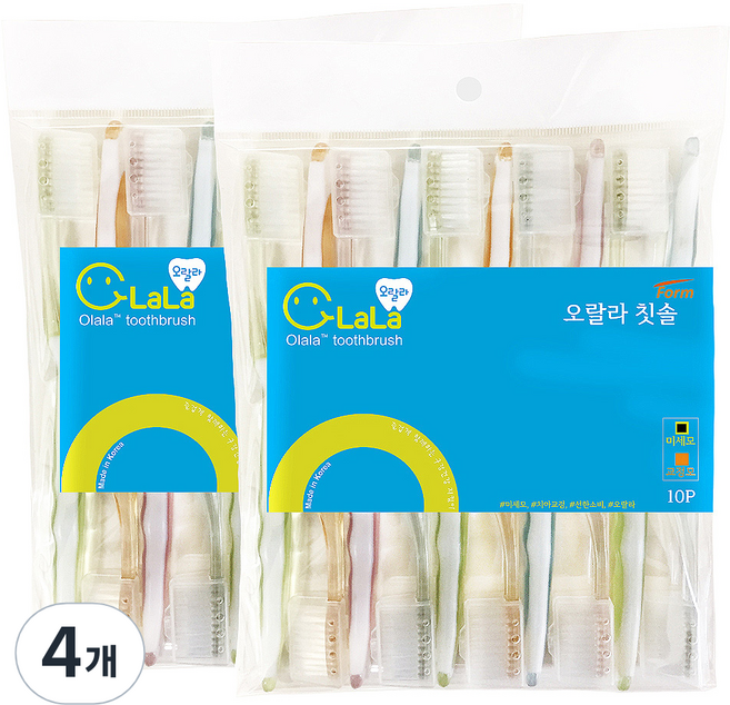 오랄라 폼 미세모칫솔 10p 랜덤 발송, 10개입, 4개