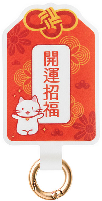 ekax 玩趣造型手機掛繩夾片, 紅色 + 白色, 1個
