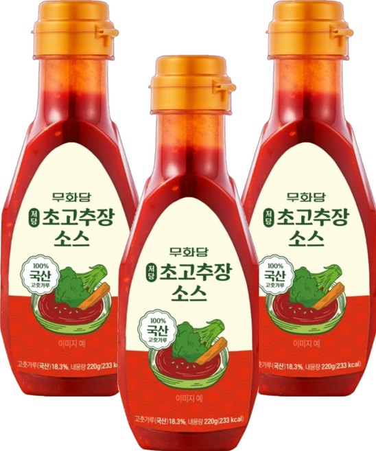 무화당 알룰로스 저당 초고추장, 220g, 3개