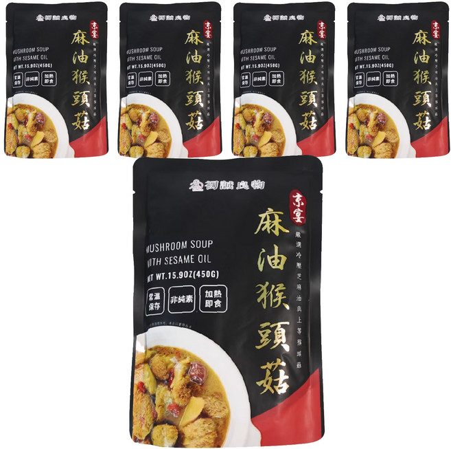 初誠良物 京宴 麻油猴頭菇, 450g, 5包