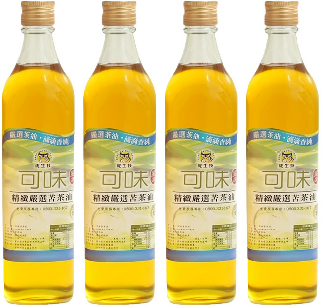 KOWEI 可味 精緻嚴選苦茶油 4件組, 520ml, 4瓶