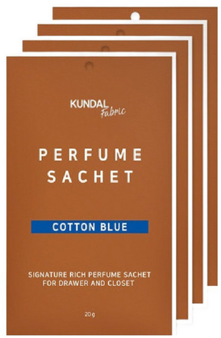 KUNDAL 昆黛爾 經典衣物香氛袋 4包, 1個, 80g, 藍海棉花香