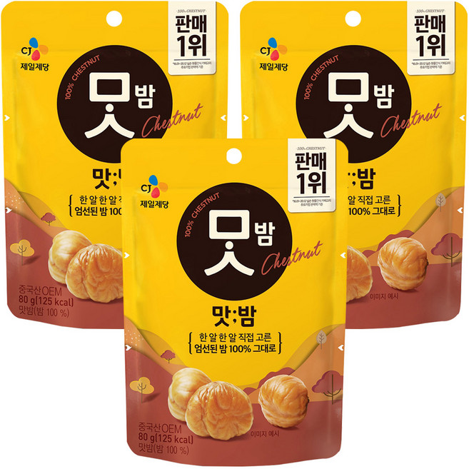 CJ제일제당 맛밤, 80g, 3개
