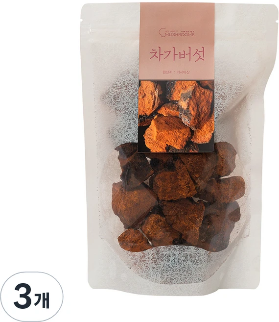 차가버섯, 120g, 3개 - 쿠팡