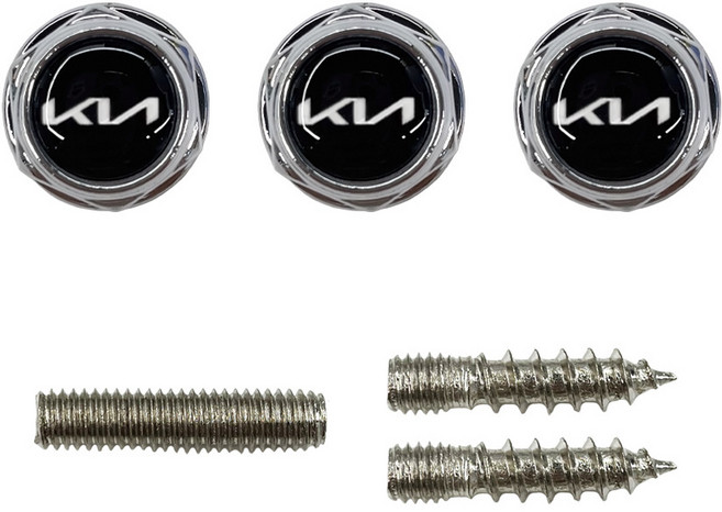 기아자동차 오리지널 번호판 볼트 세트, 혼합 색상, 1세트