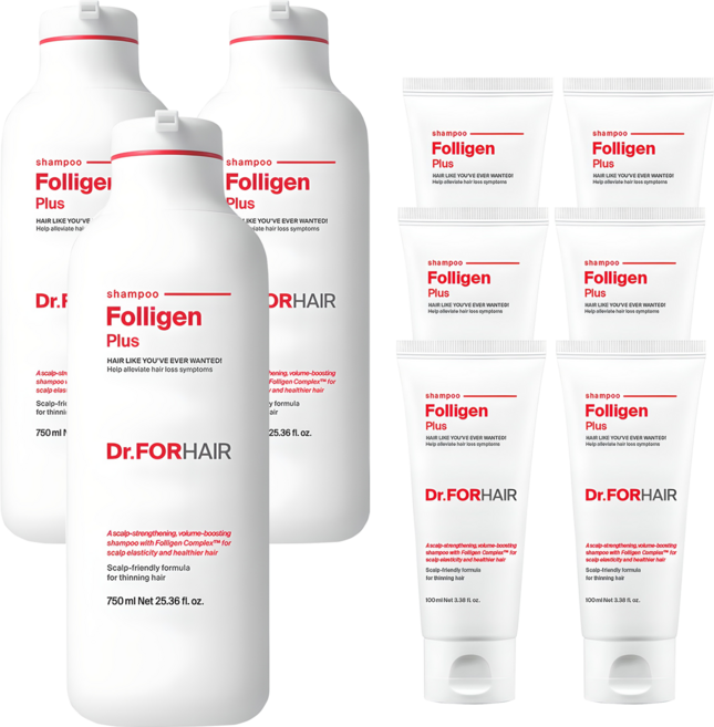 닥터포헤어 폴리젠 플러스 기능성 샴푸 750ml +100ml x 2p 세트, 3개
