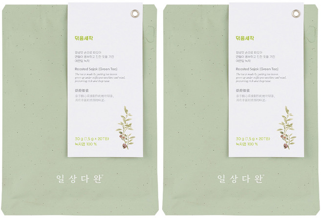 쌍계명차 일상다완 덖음세작, 1.5g, 20개입, 2개