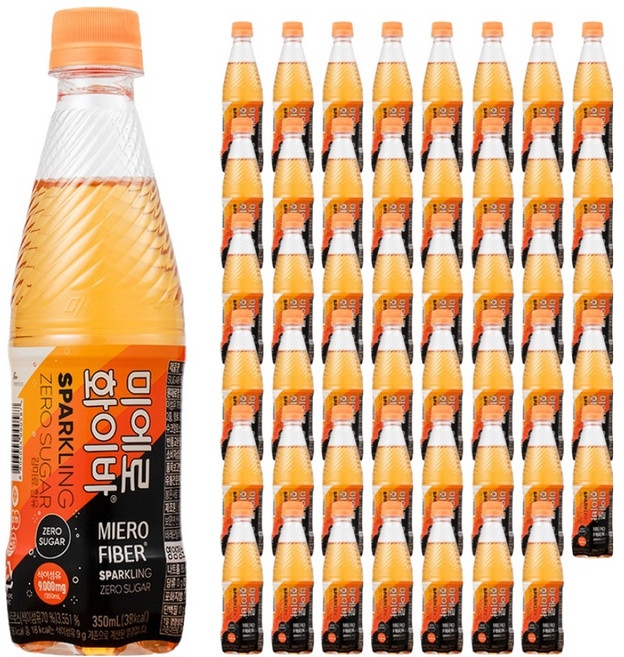 현대약품 미에로화이바 스파클링 제로 탄산음료, 48개, 350ml