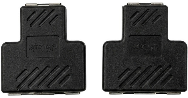 Neon 台灣霓虹 RJ45 網路訊號一進二出分線器1對組 黑色 1組 36mm