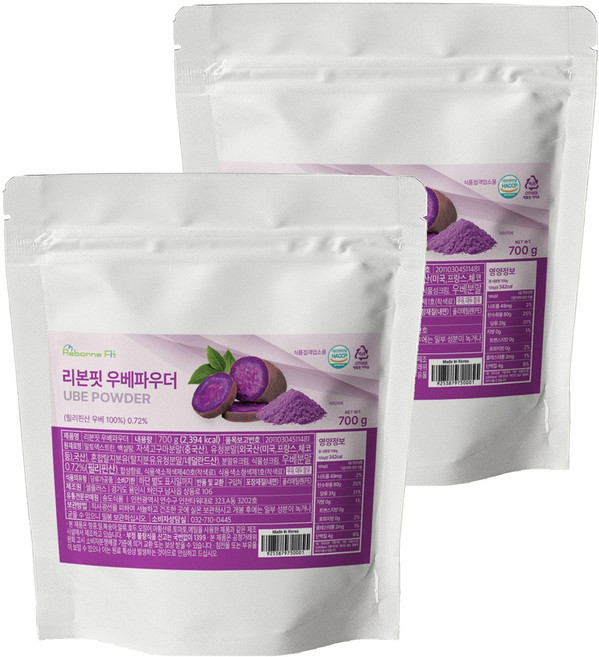 리본핏 우베 파우더, 700g, 2개, 1개입