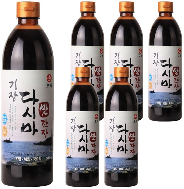 오복식품 기장 다시마 맛간장, 6개, 500ml