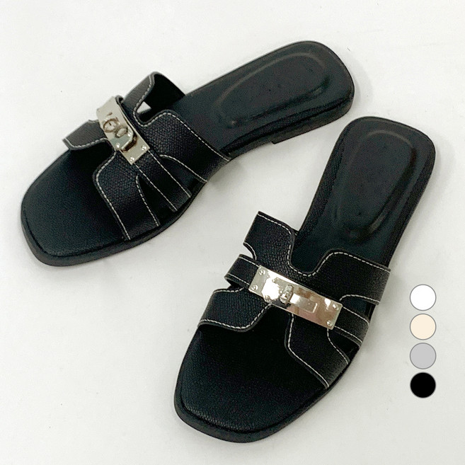 핑크썸 여성용 헤이슨 버클 뮬 슬리퍼 ZWMM4336